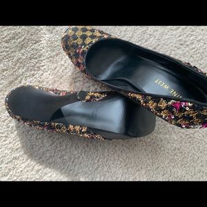 Nine West embellished platform heels